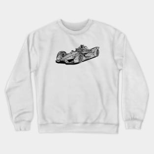 Formula E Car Blueprint Sketch Art Crewneck Sweatshirt